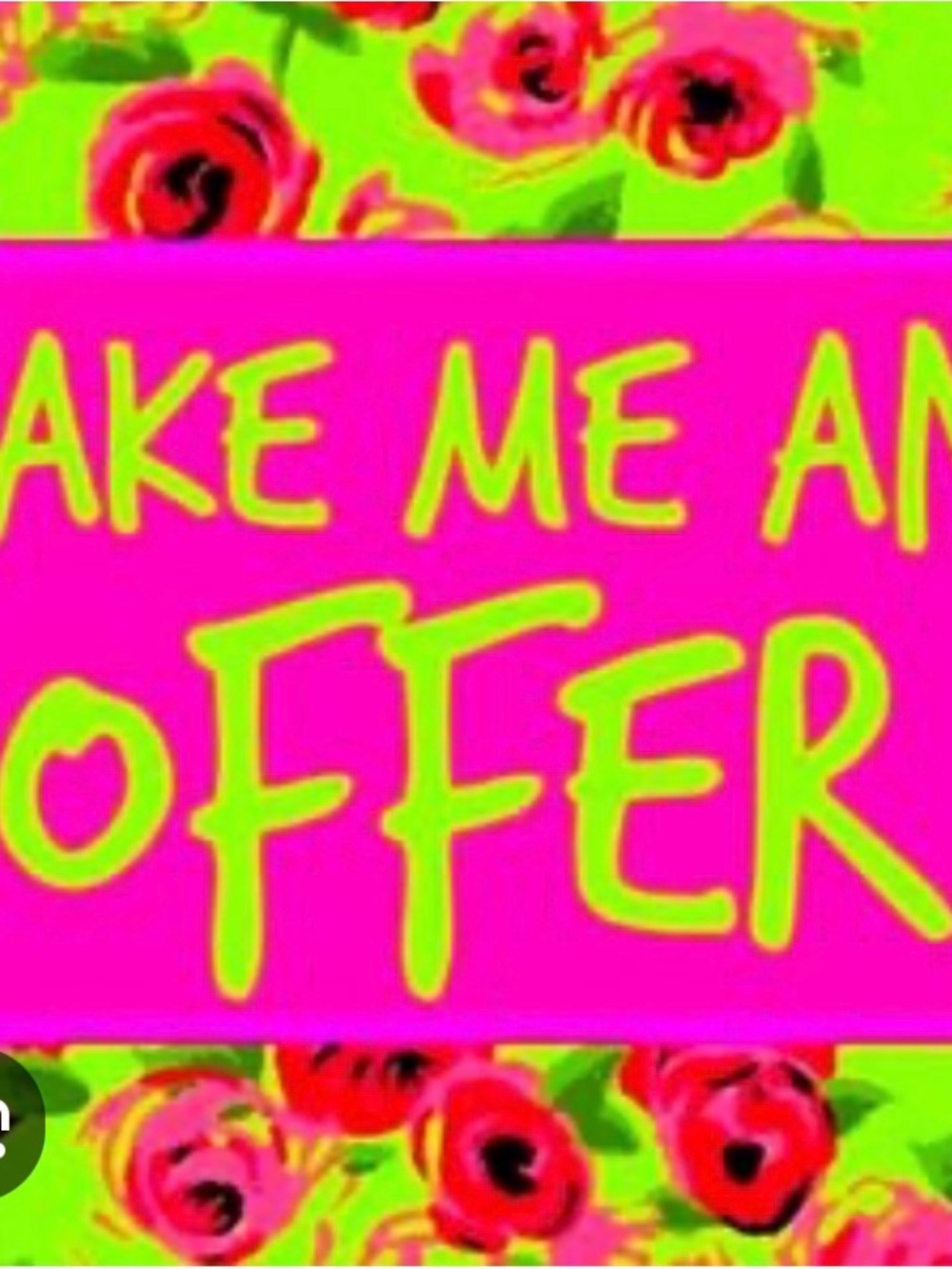 Neon Pink & Lime Floral Statement Necklace - Unbranded